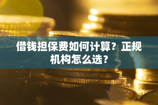 济南借钱担保费如何计算？正规机构怎么选？