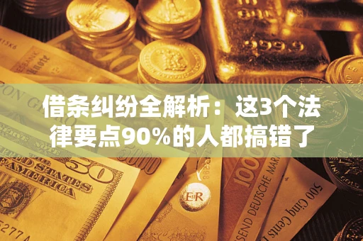 济南借条纠纷全解析：这3个法律要点90%的人都搞错了