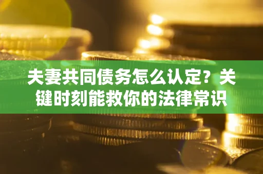 济南夫妻共同债务怎么认定？关键时刻能救你的法律常识