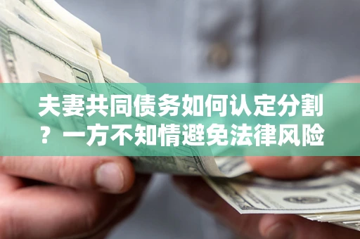 济南夫妻共同债务如何认定分割？一方不知情避免法律风险必看！
